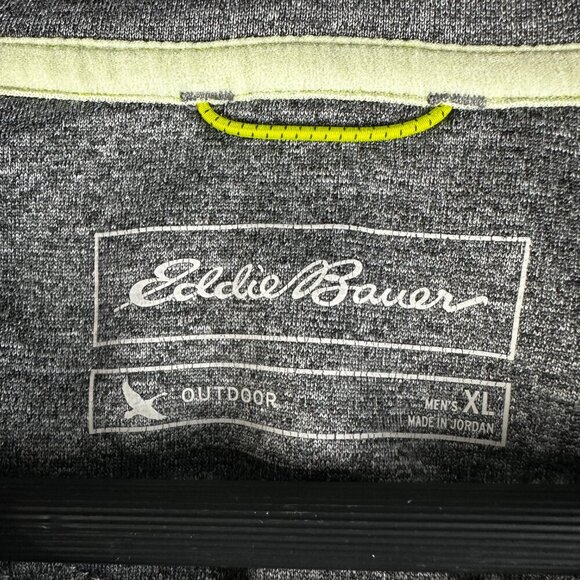 Eddie Bauer SweatShirt Mens XL Gray Long Sleeve Logo FLAW Burn Mark on Front - Picture 5 of 9